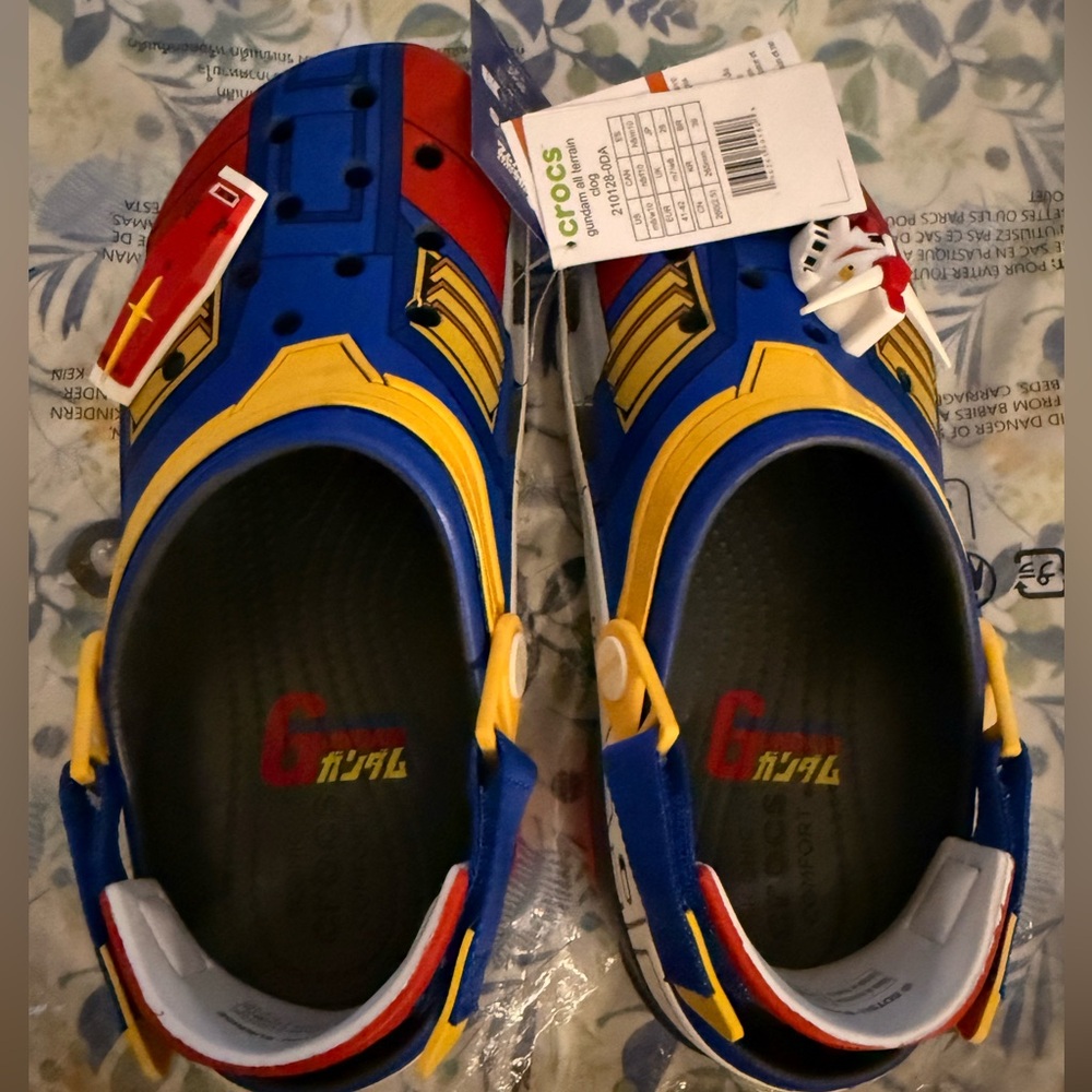 CROCS Blue and Yellow Mecha Sandals